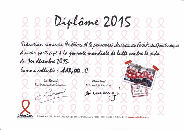 diplome sidaction